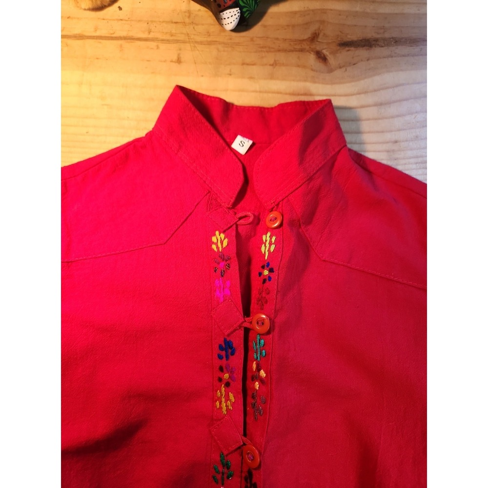 Woman's Red Sleeveless Tied Dress With Pockets, Sz S - Picture 4 of 11